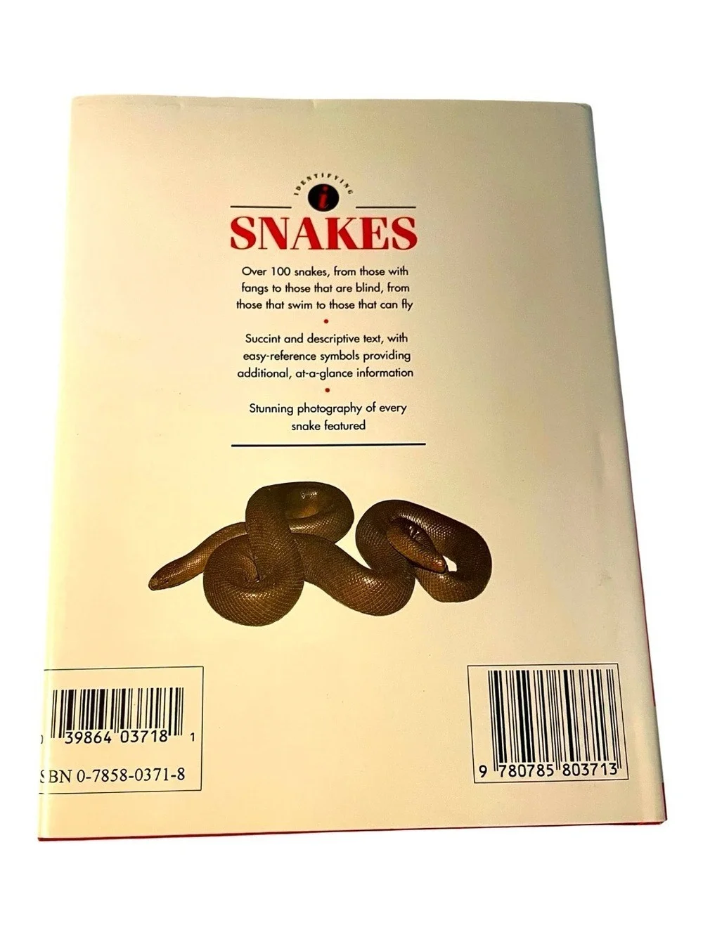 Identifying Snakes Hardcover Guide Nigel Marven Rob Harvey 1996 Snake Reference